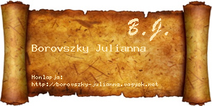 Borovszky Julianna névjegykártya