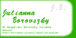 julianna borovszky business card